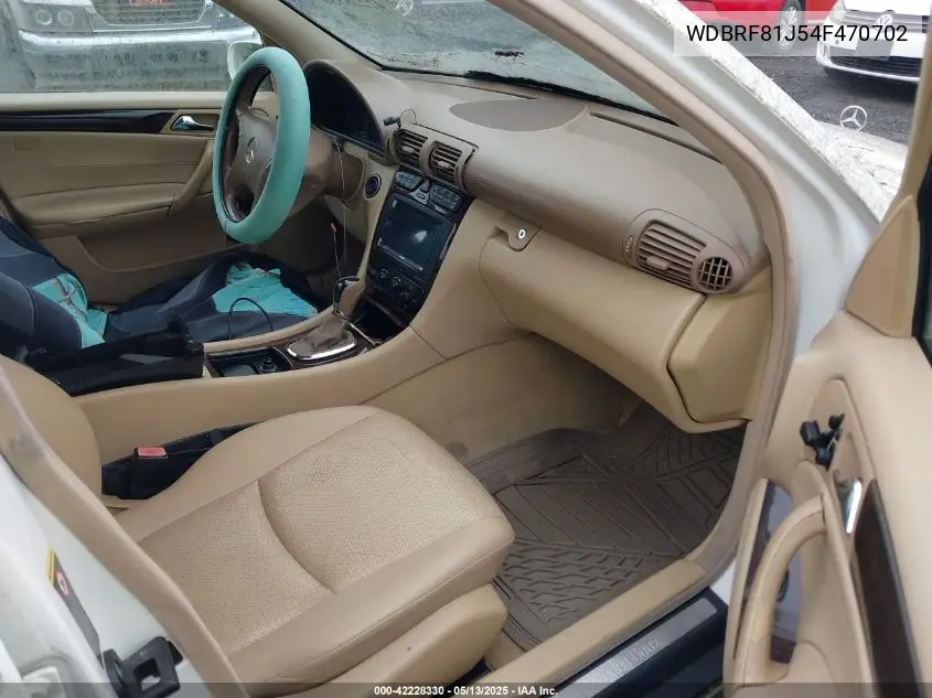 2004 Mercedes-Benz C 240 4Matic VIN: WDBRF81J54F470702 Lot: 42228330