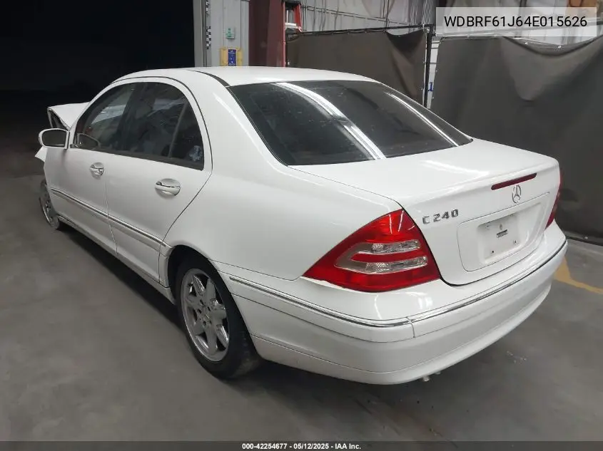 2004 Mercedes-Benz C 240 VIN: WDBRF61J64E015626 Lot: 42254677