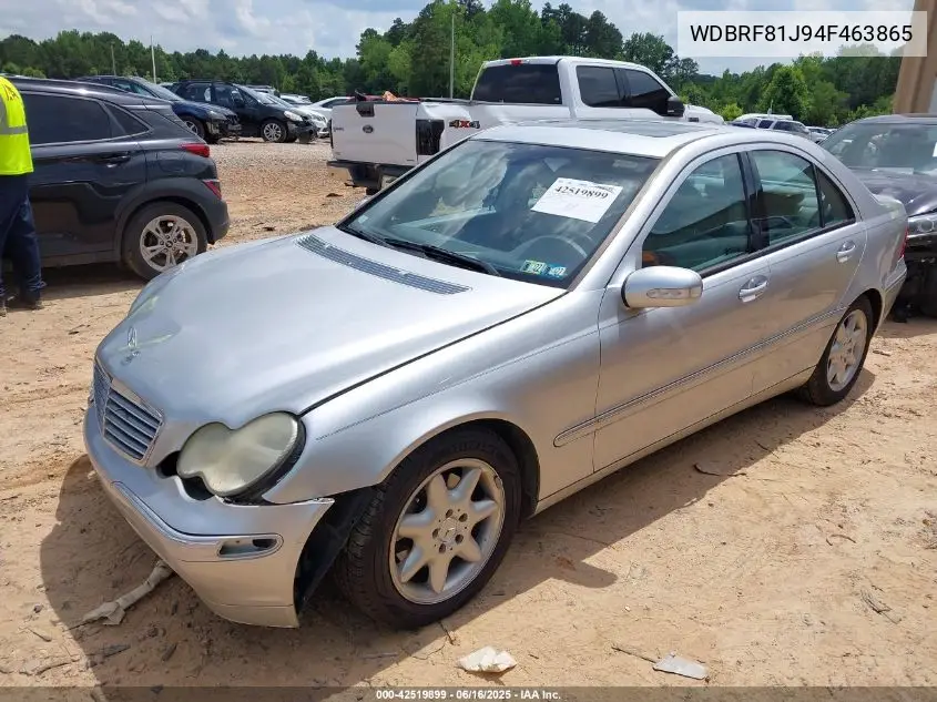 2004 Mercedes-Benz C 240 4Matic VIN: WDBRF81J94F463865 Lot: 42519899