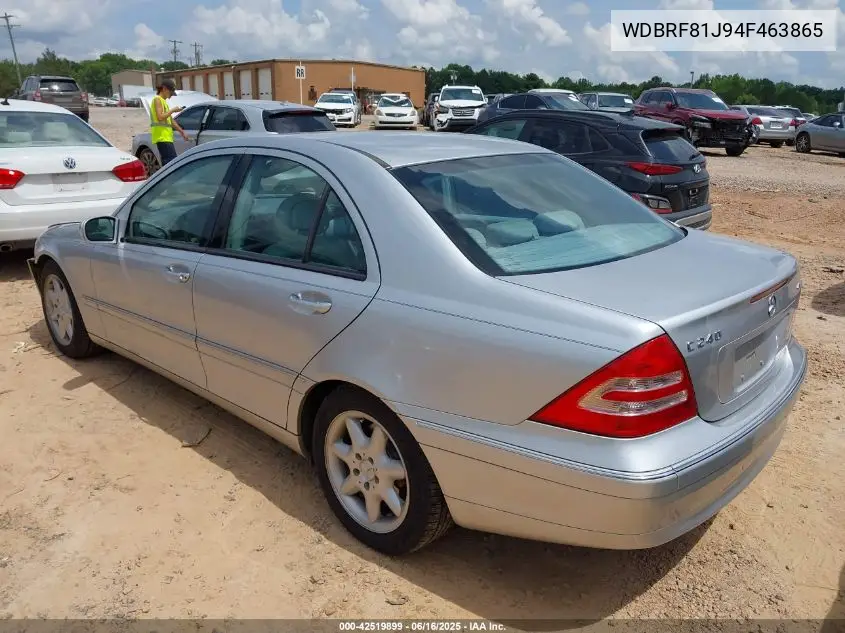 2004 Mercedes-Benz C 240 4Matic VIN: WDBRF81J94F463865 Lot: 42519899