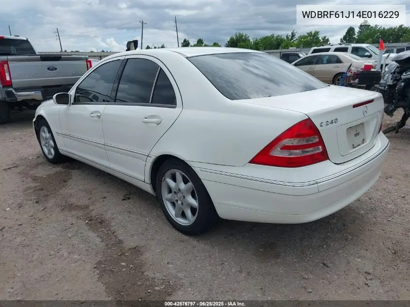 2004 Mercedes-Benz C 240 VIN: WDBRF61J14E016229 Lot: 42576797