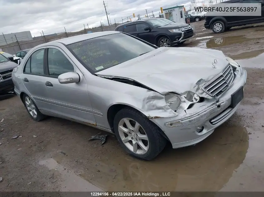2005 Mercedes-Benz C 230 Sport VIN: WDBRF40J25F563897 Lot: 12294156