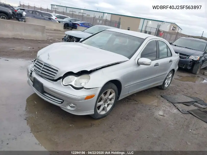 2005 Mercedes-Benz C 230 Sport VIN: WDBRF40J25F563897 Lot: 12294156