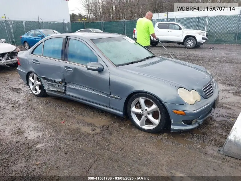2005 Mercedes-Benz C 230 Kompressor Sport VIN: WDBRF40J15A707114 Lot: 41561786