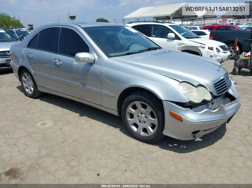 2005 Mercedes-Benz C 240 Luxury VIN: WDBRF61J15A813251 Lot: 42165183