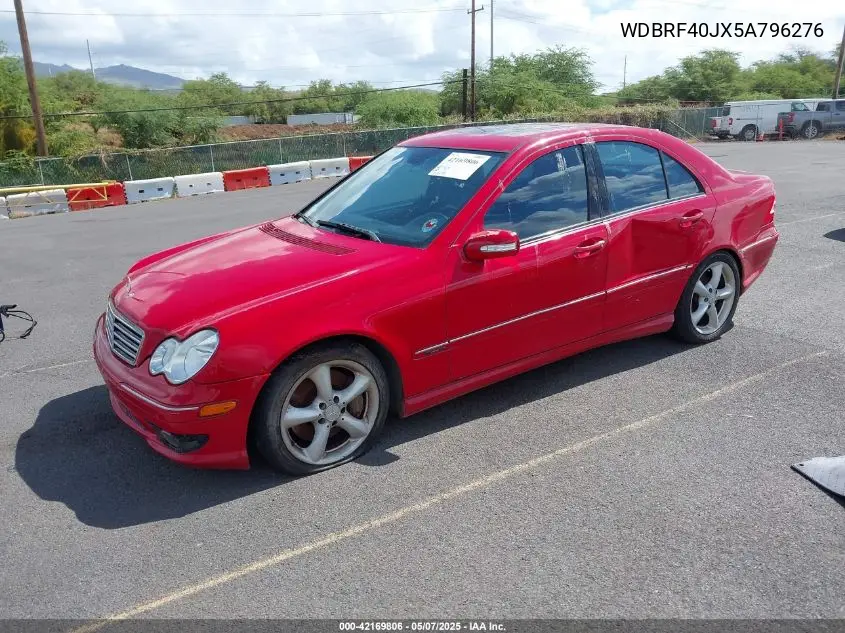 2005 Mercedes-Benz C 230 Kompressor Sport VIN: WDBRF40JX5A796276 Lot: 42169806