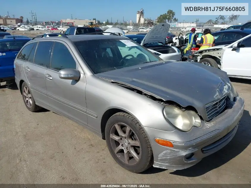 2005 Mercedes-Benz C 240 Luxury 4Matic VIN: WDBRH81J75F660805 Lot: 42529404