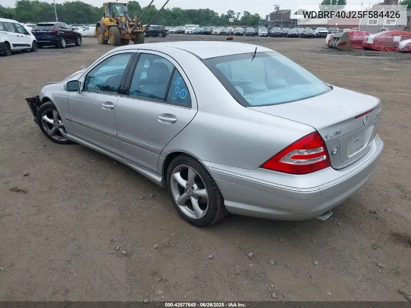 2005 Mercedes-Benz C 230 Kompressor Sport VIN: WDBRF40J25F584426 Lot: 42577649