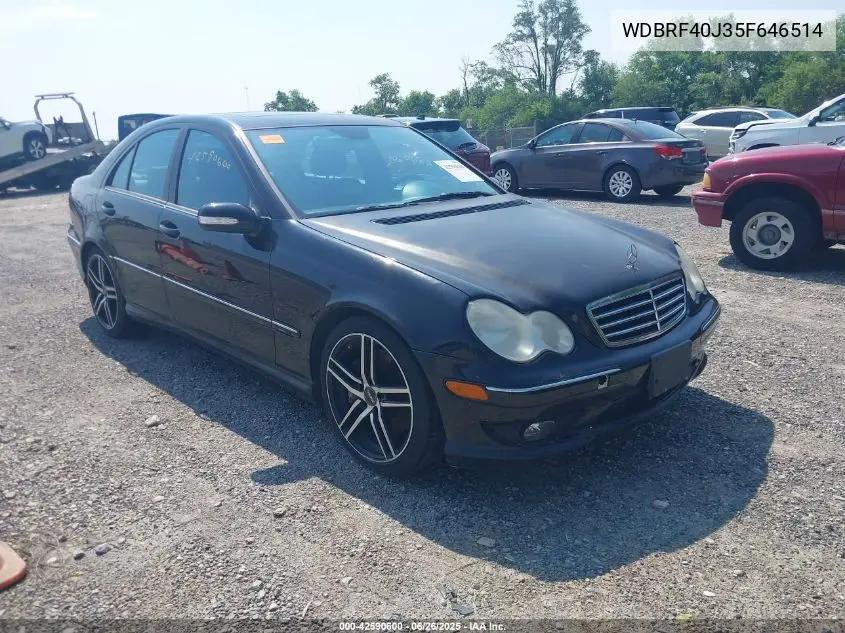 2005 Mercedes-Benz C 230 Kompressor Sport VIN: WDBRF40J35F646514 Lot: 42590600