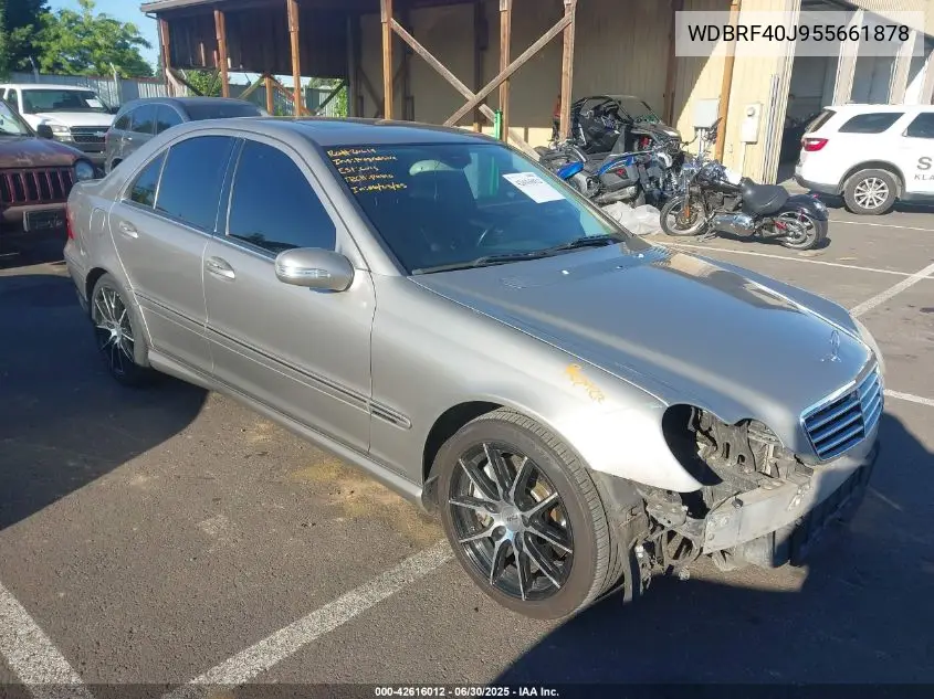 2005 Mercedes-Benz C 230 VIN: WDBRF40J955661878 Lot: 42616012