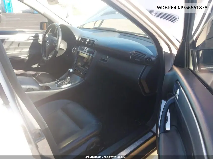 2005 Mercedes-Benz C 230 VIN: WDBRF40J955661878 Lot: 42616012