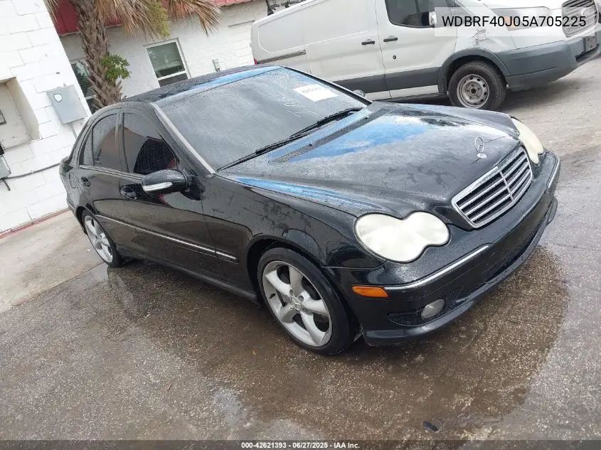 2005 Mercedes-Benz C 230 Kompressor Sport VIN: WDBRF40J05A705225 Lot: 42621393