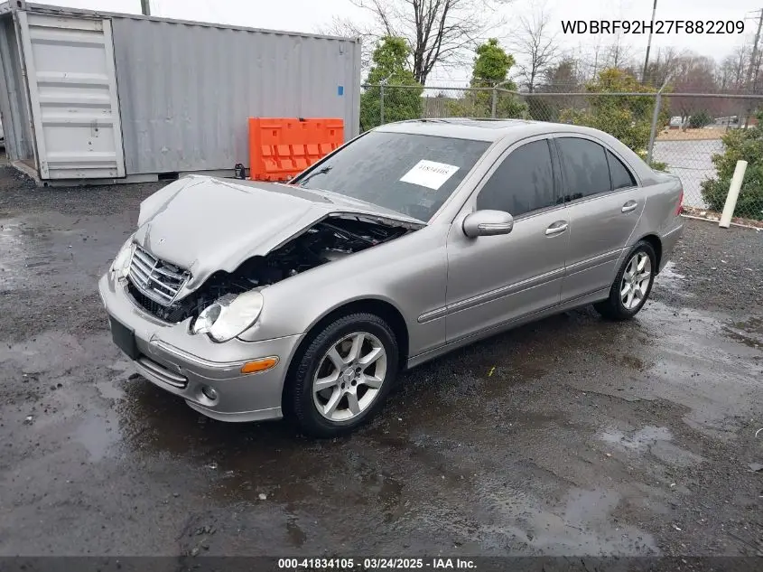 2007 Mercedes-Benz C 280 Luxury 4Matic VIN: WDBRF92H27F882209 Lot: 41834105