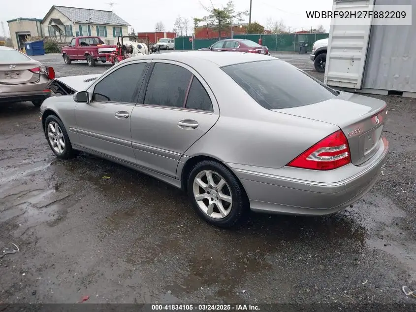 2007 Mercedes-Benz C 280 Luxury 4Matic VIN: WDBRF92H27F882209 Lot: 41834105