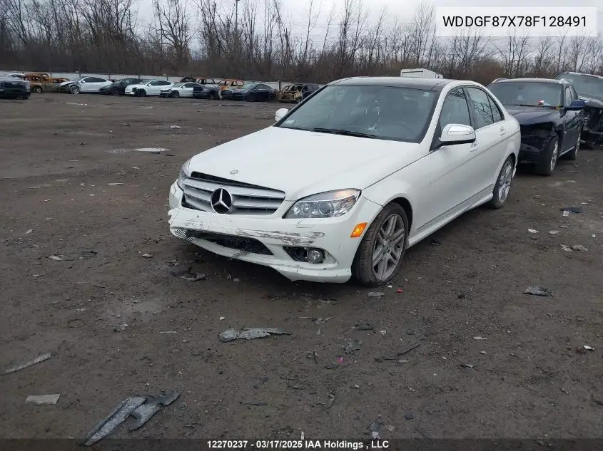 2008 Mercedes-Benz C 350 4Matic VIN: WDDGF87X78F128491 Lot: 12270237