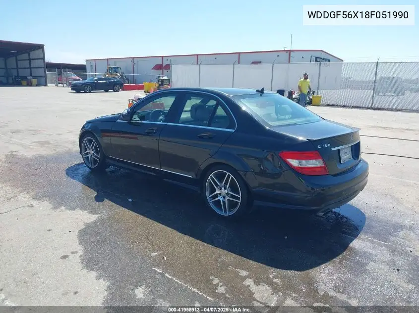 2008 Mercedes-Benz C 350 Sport VIN: WDDGF56X18F051990 Lot: 41958913