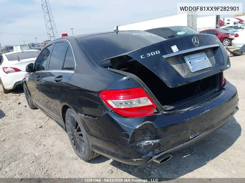 2009 Mercedes-Benz C 300 4Matic VIN: WDDGF81XX9F282901 Lot: 12291066