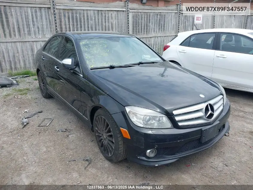 2009 Mercedes-Benz C 350 4Matic VIN: WDDGF87X89F347557 Lot: 12337563
