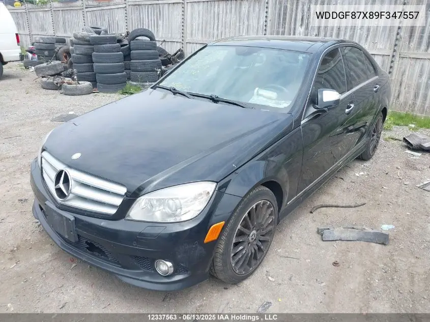 2009 Mercedes-Benz C 350 4Matic VIN: WDDGF87X89F347557 Lot: 12337563