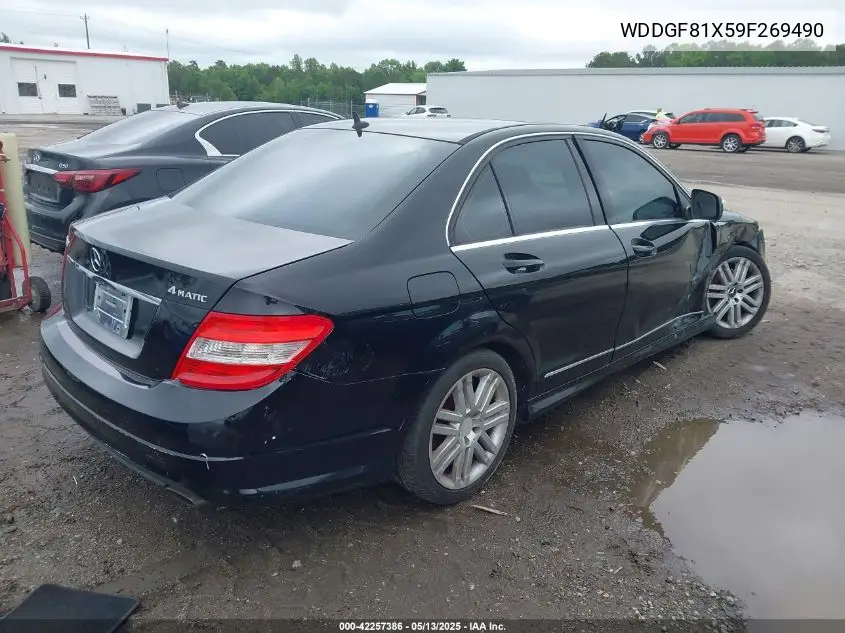 2009 Mercedes-Benz C 300 Luxury 4Matic/Sport 4Matic VIN: WDDGF81X59F269490 Lot: 42257386