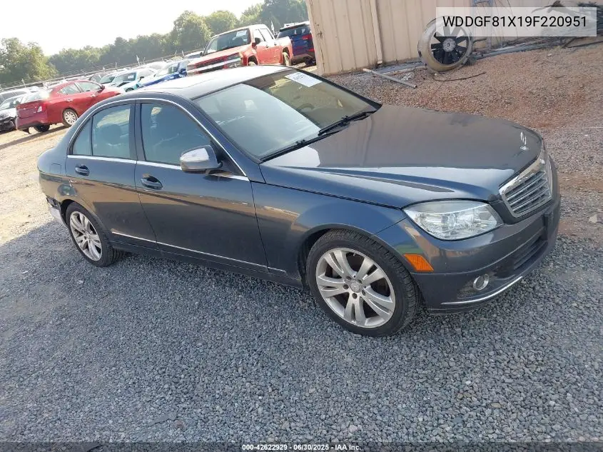 2009 Mercedes-Benz C 300 Luxury 4Matic/Sport 4Matic VIN: WDDGF81X19F220951 Lot: 42622929