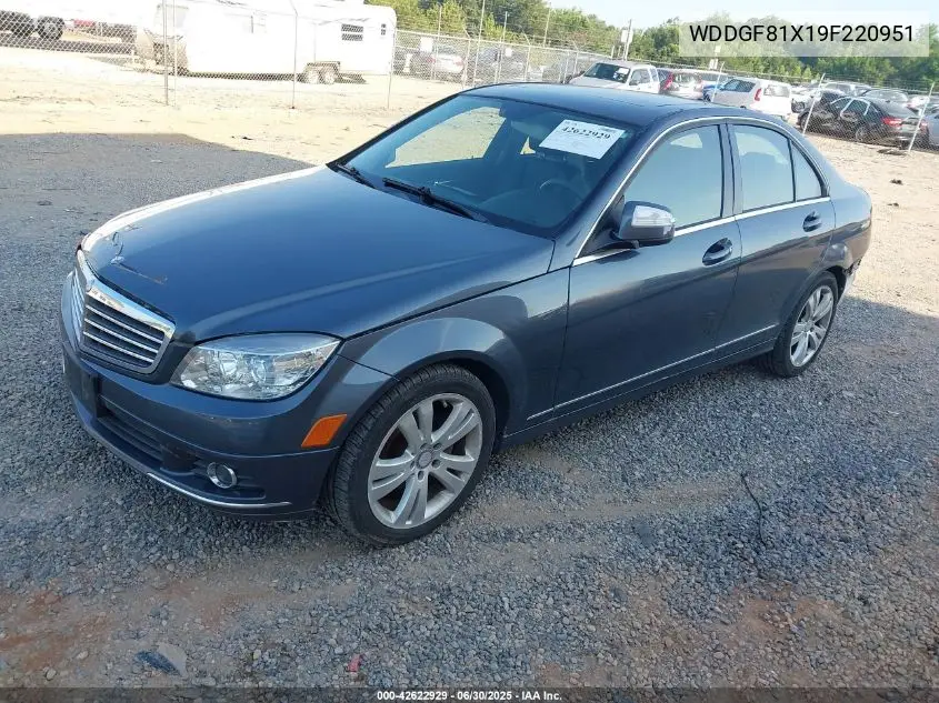 2009 Mercedes-Benz C 300 Luxury 4Matic/Sport 4Matic VIN: WDDGF81X19F220951 Lot: 42622929