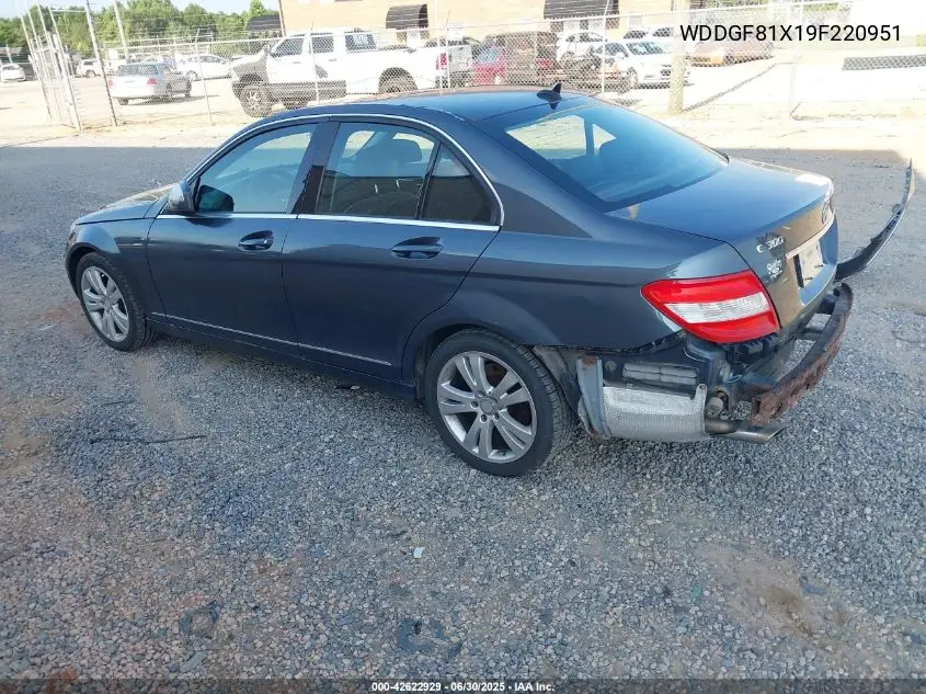 2009 Mercedes-Benz C 300 Luxury 4Matic/Sport 4Matic VIN: WDDGF81X19F220951 Lot: 42622929