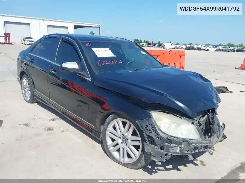 2009 Mercedes-Benz C 300 Luxury/Sport VIN: WDDGF54X99R041792 Lot: 42712063