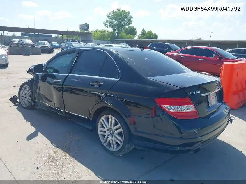 2009 Mercedes-Benz C 300 Luxury/Sport VIN: WDDGF54X99R041792 Lot: 42712063
