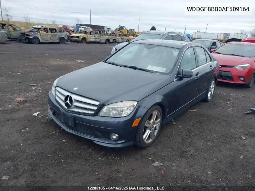 2010 Mercedes-Benz C 300 4Matic VIN: WDDGF8BB0AF509164 Lot: 12285105