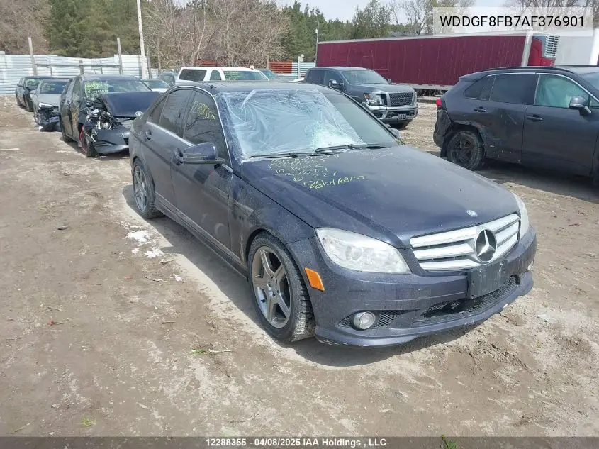2010 Mercedes-Benz C 250 4Matic VIN: WDDGF8FB7AF376901 Lot: 12288355