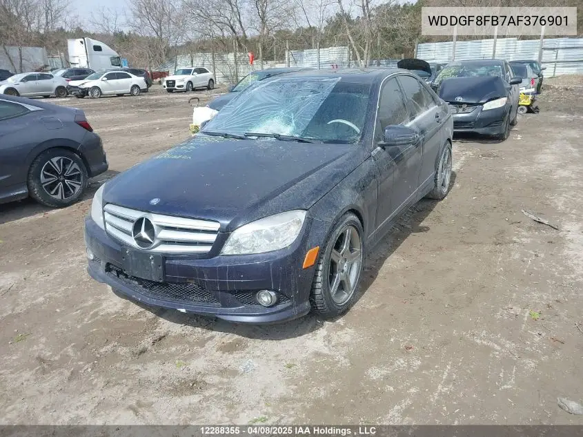 2010 Mercedes-Benz C 250 4Matic VIN: WDDGF8FB7AF376901 Lot: 12288355