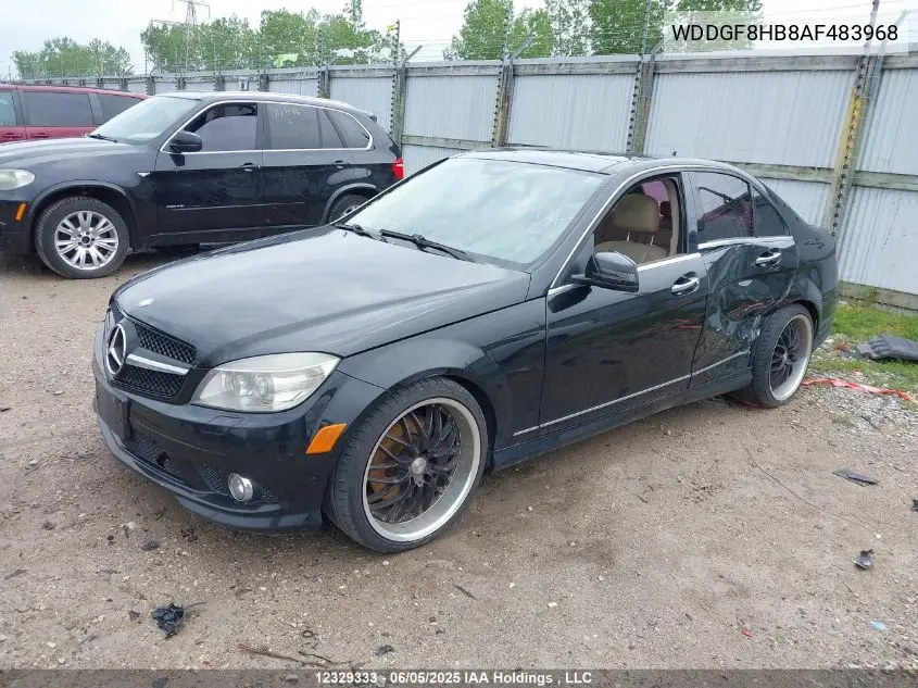 2010 Mercedes-Benz C 350 4Matic VIN: WDDGF8HB8AF483968 Lot: 12329333