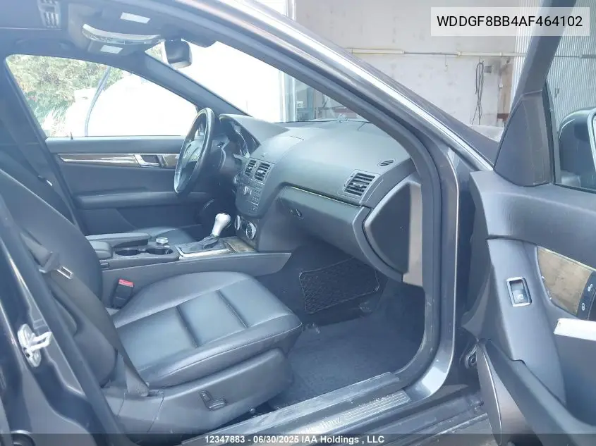 2010 Mercedes-Benz C 300 4Matic VIN: WDDGF8BB4AF464102 Lot: 12347883X