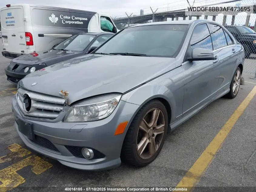 2010 Mercedes-Benz C 300 4Matic VIN: WDDGF8BB3AF473695 Lot: 40016185