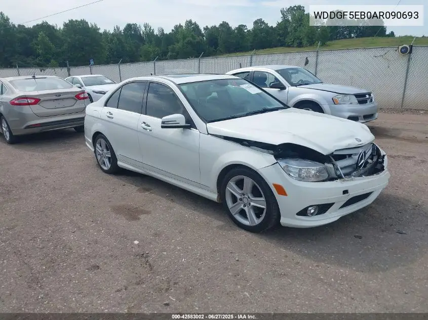 2010 Mercedes-Benz C 300 Luxury/Sport VIN: WDDGF5EB0AR090693 Lot: 42583002