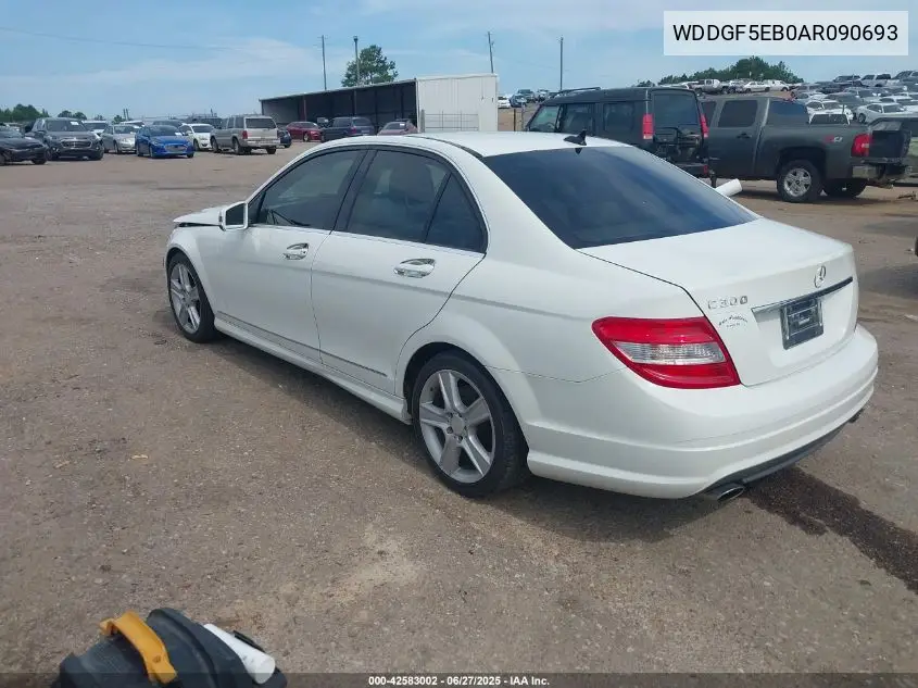 2010 Mercedes-Benz C 300 Luxury/Sport VIN: WDDGF5EB0AR090693 Lot: 42583002