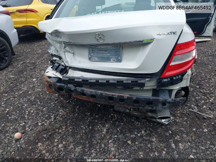 2010 Mercedes-Benz C 300 Luxury 4Matic/Sport 4Matic VIN: WDDGF8BB4AF465492 Lot: 42691007