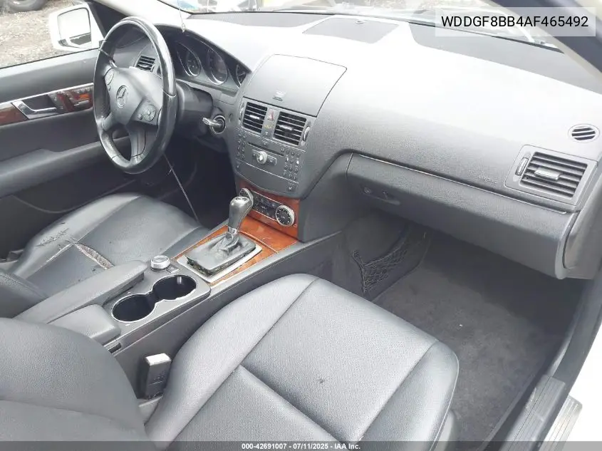 2010 Mercedes-Benz C 300 Luxury 4Matic/Sport 4Matic VIN: WDDGF8BB4AF465492 Lot: 42691007