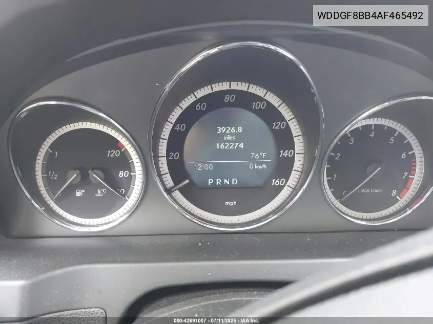 2010 Mercedes-Benz C 300 Luxury 4Matic/Sport 4Matic VIN: WDDGF8BB4AF465492 Lot: 42691007