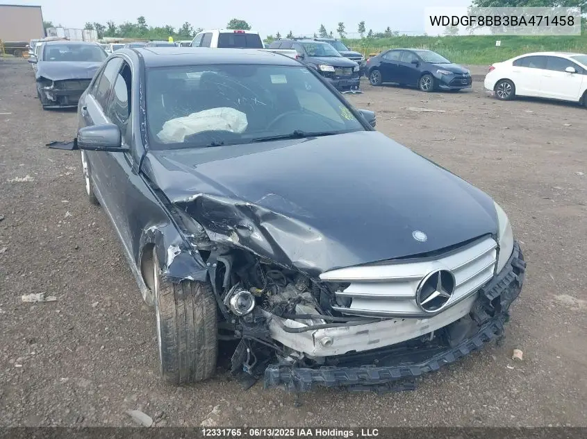 2011 Mercedes-Benz C 300 4Matic VIN: WDDGF8BB3BA471458 Lot: 12331765