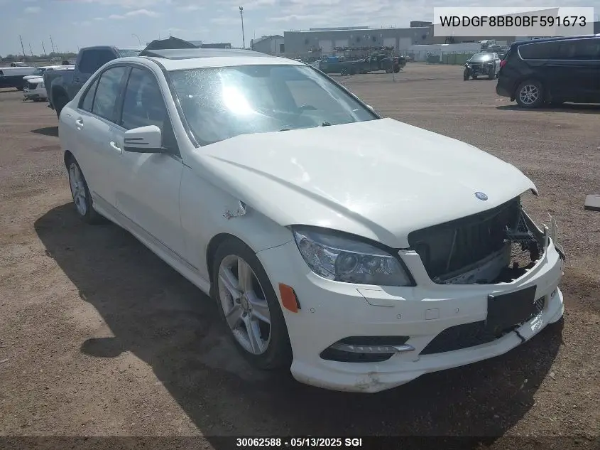2011 Mercedes-Benz C 300 4Matic VIN: WDDGF8BB0BF591673 Lot: 30062588