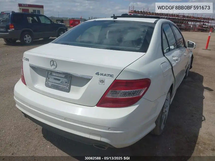 2011 Mercedes-Benz C 300 4Matic VIN: WDDGF8BB0BF591673 Lot: 30062588