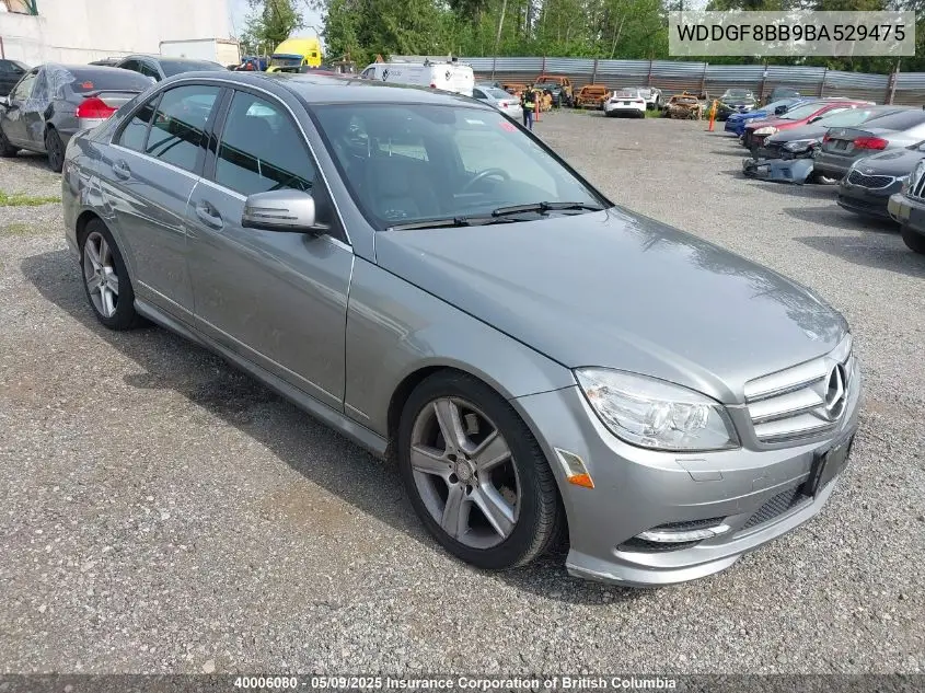 2011 Mercedes-Benz C 300 4Matic VIN: WDDGF8BB9BA529475 Lot: 40006080