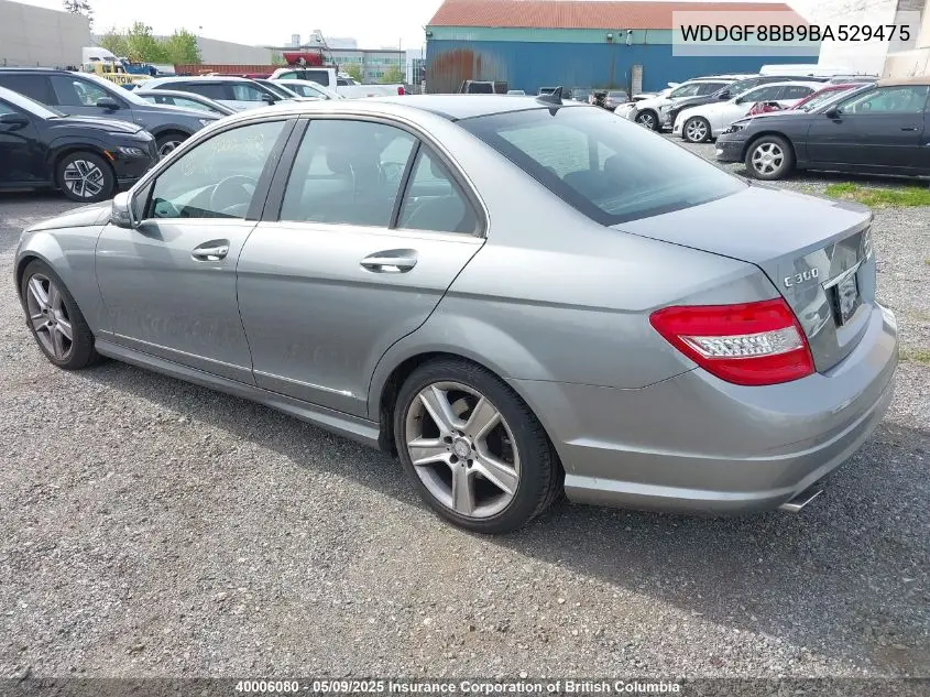 2011 Mercedes-Benz C 300 4Matic VIN: WDDGF8BB9BA529475 Lot: 40006080