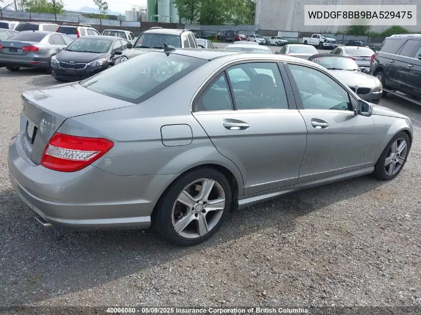 2011 Mercedes-Benz C 300 4Matic VIN: WDDGF8BB9BA529475 Lot: 40006080