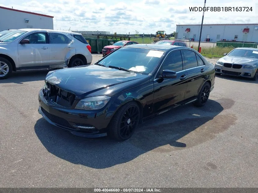 2011 Mercedes-Benz C 300 Luxury 4Matic/Sport 4Matic VIN: WDDGF8BB1BR163724 Lot: 40046680