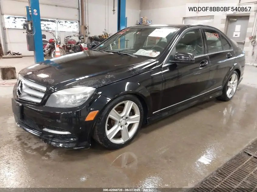2011 Mercedes-Benz C 300 Luxury 4Matic/Sport 4Matic VIN: WDDGF8BB0BF540867 Lot: 42568728