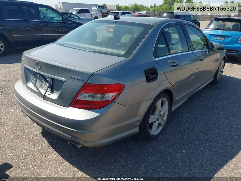 2011 Mercedes-Benz C 300 Luxury 4Matic/Sport 4Matic VIN: WDDGF8BB8BR156320 Lot: 42620949