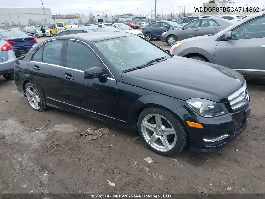 2012 Mercedes-Benz C 250 4Matic VIN: WDDGF8FB5CA714862 Lot: 12292214